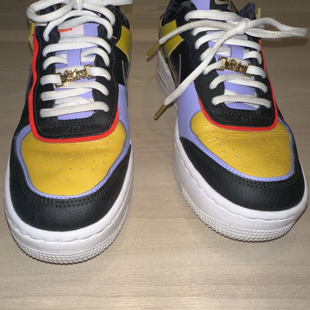 Nike Air Force 1 Low Sisterhood Shadow Dark Sulfur Platform Sneakers 6.5 - Picture 5 of 10